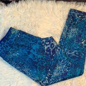 High Energy blue animal printed leggings
